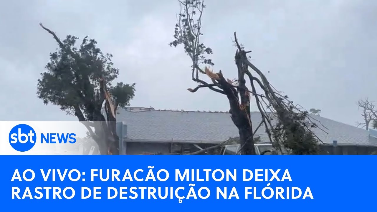 🔴 AO VIVO | Veja estragos deixados pela passagem do furacão Milton na Flórida