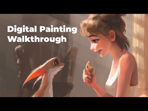 digital painting process walkthrough by sam does art