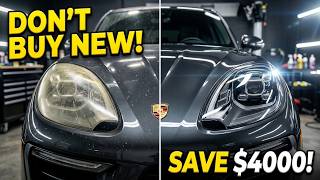 Cloudy headlights? See how I saved $4,000 ! Porsche Macan Restoration Lamp sanding