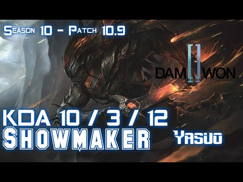 DWG Showmaker YASUO vs SYNDRA Mid - Patch 10.9 KR Ranked
