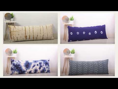 Foam tie-dye beautiful hand dyed lumbar pillow cover, set co...