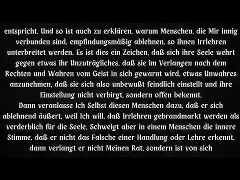 GOTT SPRICHT DURCH DAS HERZ ZUM MENSCHEN ....