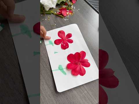 #Crafting with #flowers 🌺 #Najeeba loves learning🤩 #flowergarden and #ballerina with flower petals