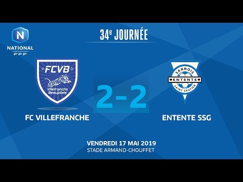 J34 : FC Villefranche B. - Entente SSG (2-2), le résumé I National FFF 2018-2019