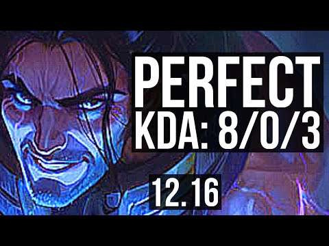 SYLAS vs SWAIN (MID) | 8/0/3, 800+ games, Legendary | KR Master | 12.16