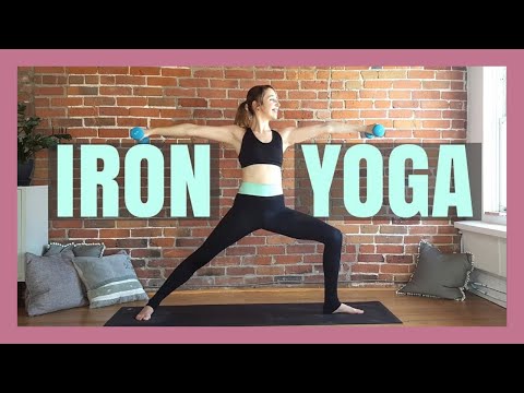 30 min Iron Yoga 💪 Yoga with Weights Power Sculpt & Toning