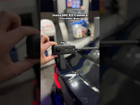 PureVideo Mode On The Insta360 X5 Goes Crazy 😳 #insta360 #x5 #cars