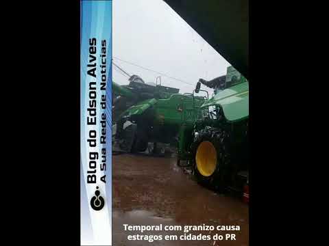 Temporal com granizo causa estragos em cidades do PR #shorts