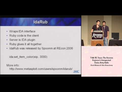 DEF CON 16 Hacking Conference Presentation By Weston - Beauchamp - RETrace - Video and Slides