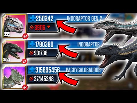 INDORAPTOR GEN 2 VS INDORAPTOR VS PACHYGALOSAURUS LEVEL 999 BATTLE | Jurassic World: The Game