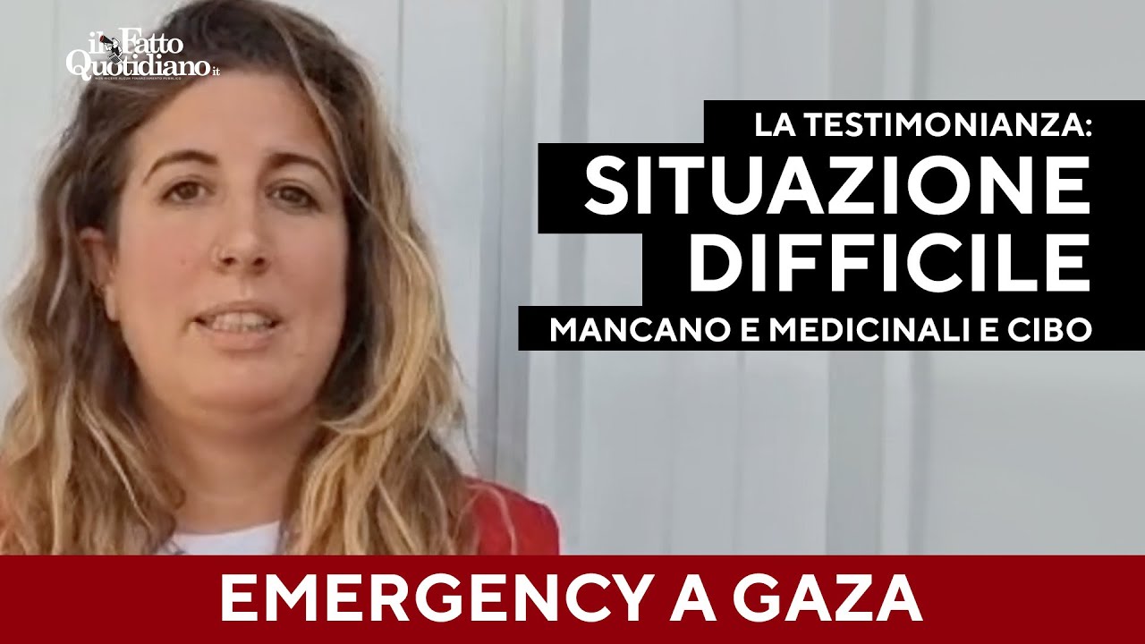 Emergency a Gaza: "Situazione difficile, mancano medicinali e cibo"