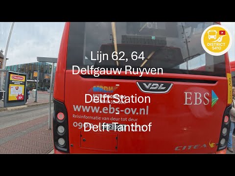 Lijn 62 Delfgauw Ruyven - Delft Station | Lijn 64 Delft Station - Delft Tanthof | 2025