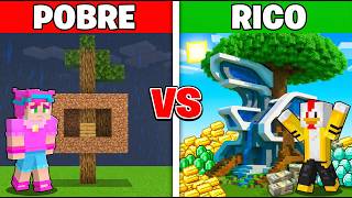 Hice Trampas a mi Amigo en CASA ÁRBOL de RICOS vs POBRES en Minecraft!