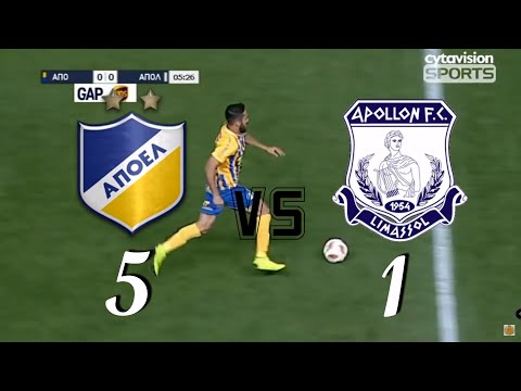 APOEL FC Vs Apollon Limassol | 5 - 1 | Goals & Highlights | 03/12/18
