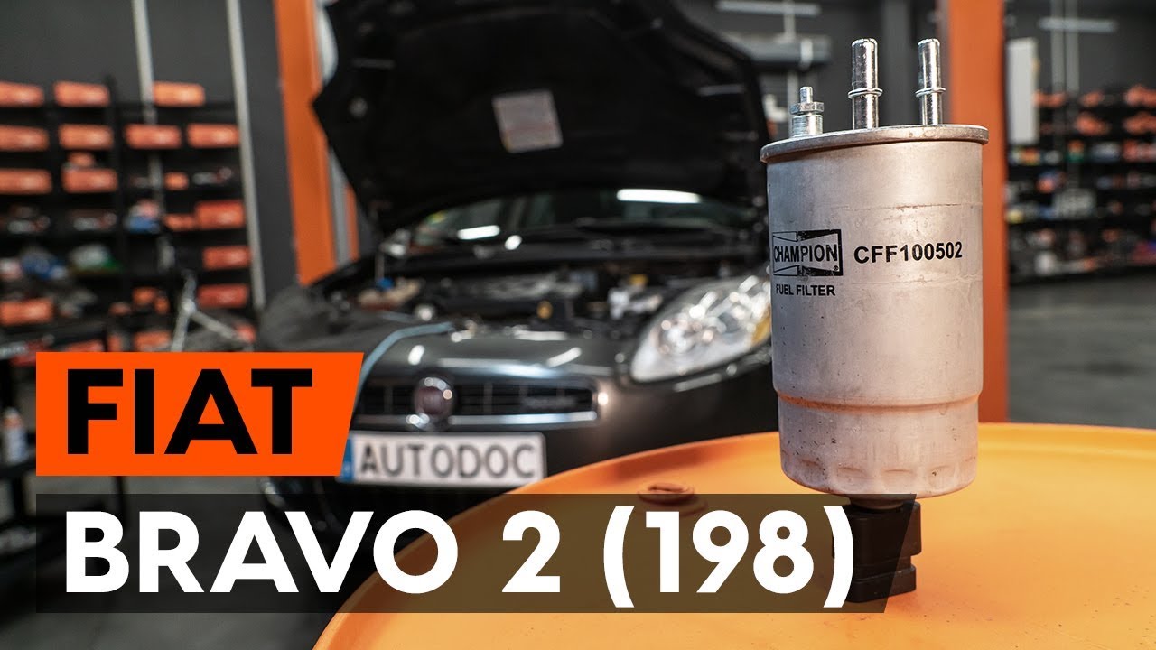 Kaip pakeisti Fiat Bravo 2 kuro filtro - keitimo instrukcija