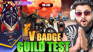 🔴2026 BIGGEST V BADGE GUILD TEST ON LIVE 🔥 FREE FIRE MAX #shorts #freefire #trending