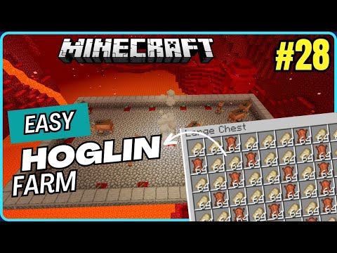 Easy hoglin food farm minecraft 1.20 | Hoglin farm #minecraft #minecraftmobile