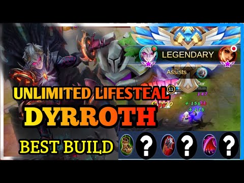 SOLO OFFLANE MVP. UNLIMITED LIFESTEAL ABYSS DEMON DYRROTH - Mobile Legends Bang Bang..MLBB Gameplay