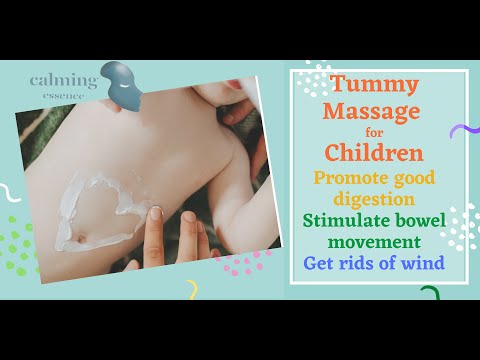 Tummy Massage for Children - Alleviate bloated and gas, stimulate bowel movement with essential oils 