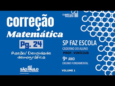 Caderno do aluno de MATEMÁTICA |9ºANO - pg.24, vol 1|