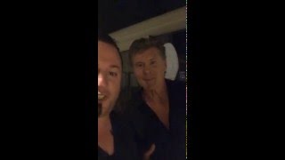 Star Bodyguard Patrick Baiata with David Hasselhoff!