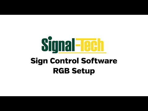 Sign Control Software RGB Setup