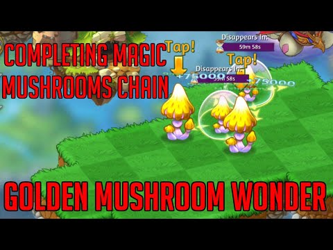 Creating Golden Mushroom Wonder - Magic Mushroom Chain COMPLETED | Merge Dragons