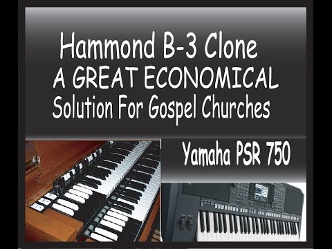 Yamaha PSR-750 Vintage Hammond Organ Sounds and Set Up