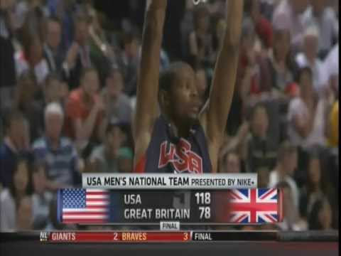 July 19, 2012 -ESPN(Game) - USA Vs. Great Britain - Exhibition -Win (England) (03-00) (LeBron James)