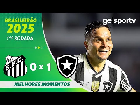 Gols e lances de Santos x Botafogo