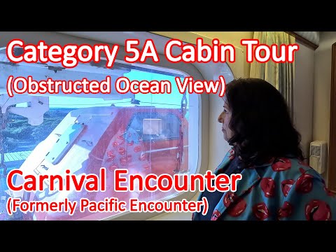 Thumbnail for Carnival Encounter Cabin Tour | Cabin 8330 Category 5A Obstructed Oceanview | Was Pacific Encounter