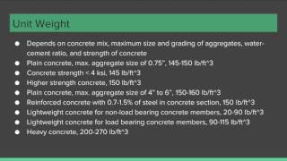 26  Unit Weight of Concrete