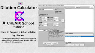 Dilution Calculator   How to prepare a Saline solution by dilution   Tutorial