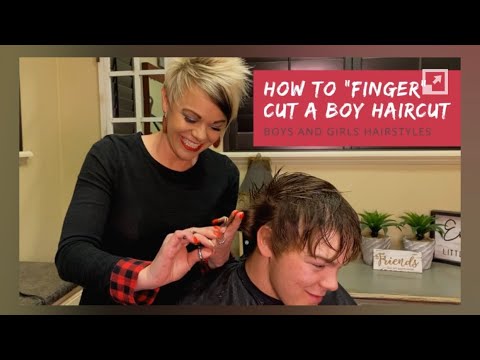 Boys haircut tutorial textured point cut technique video thumbnail