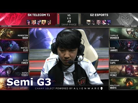 SKT vs G2 - Game 3 | Semi Finals S9 LoL Worlds 2019 | SK Telecom T1 vs G2 eSports G3