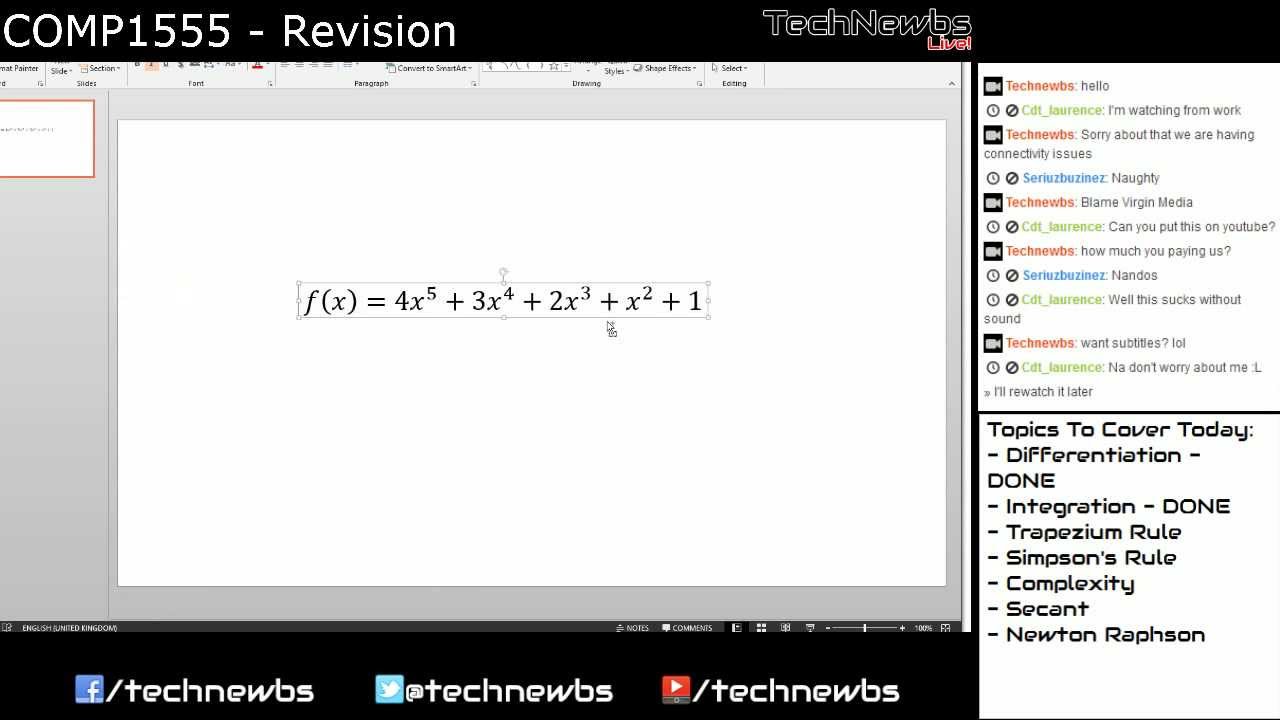 Computer Algorithms & Modelling - 02/01/2014 - Part 1 [TechNewbs Live!]