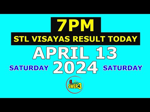 7pm STL Visayas Result Today April 13 2024 (Saturday)
