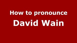 How to pronounce David Wain