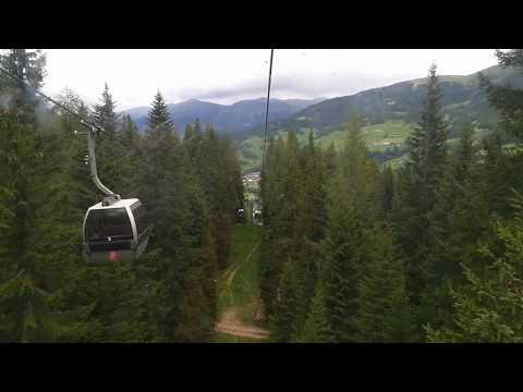 Discesa integrale cabinovia Agamatic "Rotwand - Croda rossa"; Moso (Bz) (gondola lift)