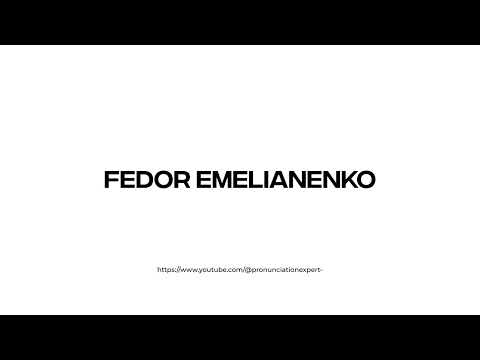 How to pronounce Fedor Emelianenko