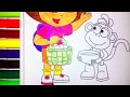 Dora The Explorer Wonderful Berries Collected Dora Чудесные ягоды Coloring For Children