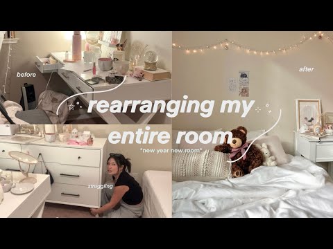 2024 PINTEREST GIRL ROOM RESET 🎀🦢| cleaning, rearranging, mini ikea haul