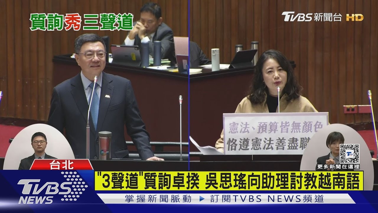 講錯?吳思瑤越南語質詢 麥玉珍:我聽不懂