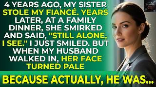 My Sister Stole My Fiancé — 4 Years Later, She Laughed At Dinner… Until My Husband Walked In...