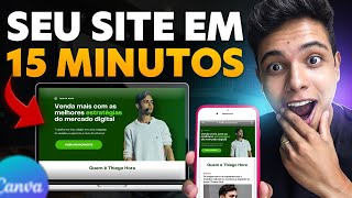 COMO CRIAR UM SITE PROFISSIONAL GRÁTIS EM 15 MINUTOS NO CANVA - FÁCIL E RÁPIDO - Passo a Passo
