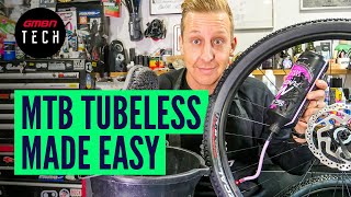How To Convert Your MTB Wheels To Tubeless | Mountain Bike Tubeless Setup
