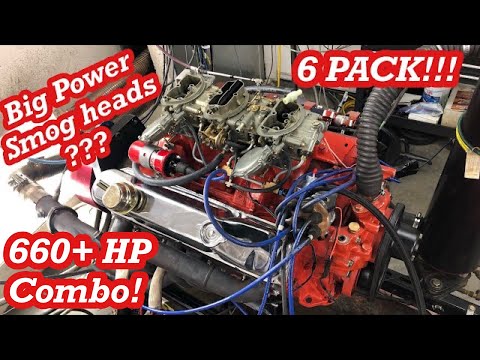 Low deck, iron head, 6 pack ATTACK! 500 cubic inch big block mopar makes big power on dyno!