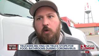 Truckers relying on truck stops for food, bathrooms during coronavirus