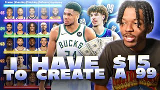 I Had $15 To Create A 99 Overall Player in NBA 2K22
