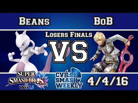 Cville Smash - Beans (Mewtwo) Vs BoB (Shulk) - Losers Finals - Smash 4